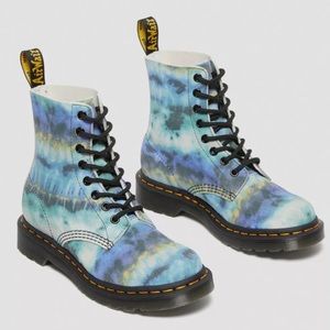 NEW! Dr. Martens 1460 Pascal Blue Tie Dye Leather Lace Up Boots Women’s 7 UK 5
